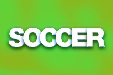 Futbol kavramı renkli Word Art