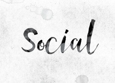Sosyal kavramı mürekkeple boyalı