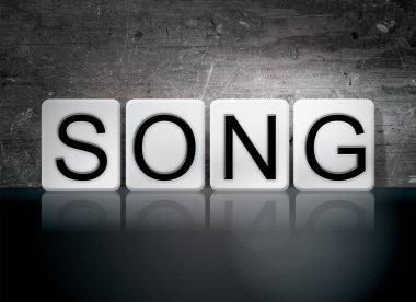 Song Tiled Letters Concept and Theme clipart