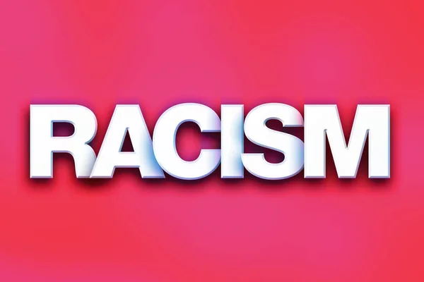 Τέχνη πολύχρωμο λέξη έννοια του ρατσισμού — Φωτογραφία Αρχείου