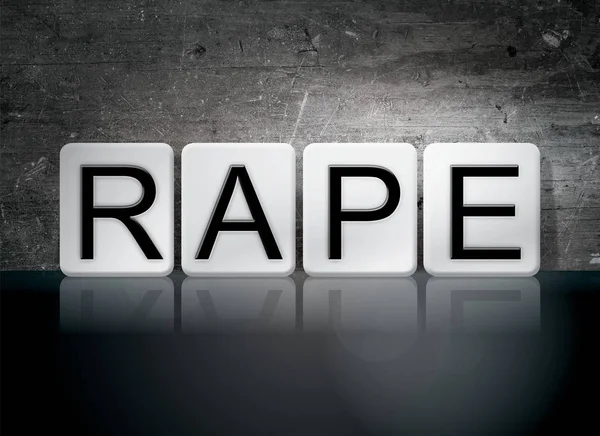 Rape Tiled Letters Concept and Theme — Stock Photo, Image