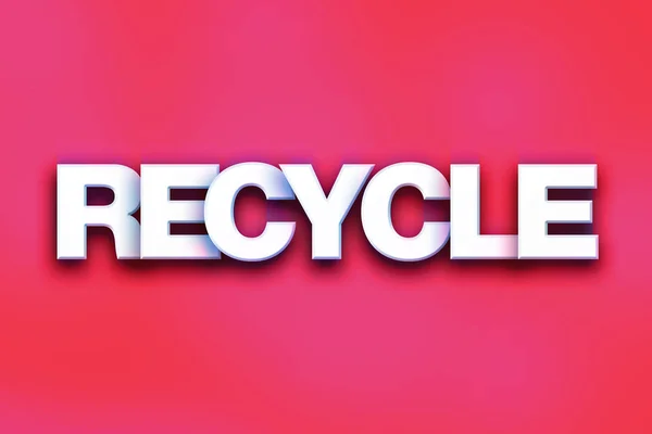 Recycle Concept kleurrijke WordArt — Stockfoto