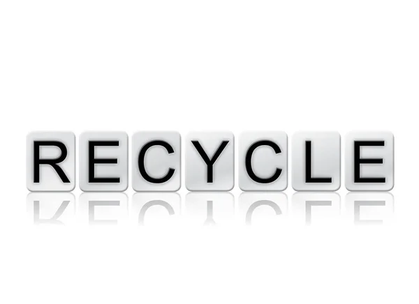 Recycle geïsoleerd betegelde Letters Concept en thema — Stockfoto