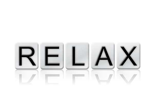 Relax isolato piastrellato lettere concetto e tema — Foto Stock