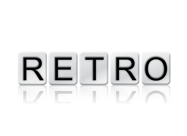 Retro geïsoleerde tegels Letters Concept en thema — Stockfoto