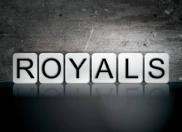 Royals Concetto di lettere piastrellate e tema — Foto Stock