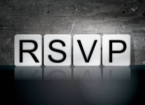 RSVP Tiled Letters Concept and Theme — Stock Photo, Image