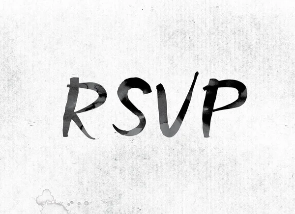 Rsvp concept mit Tinte gemalt — Stockfoto