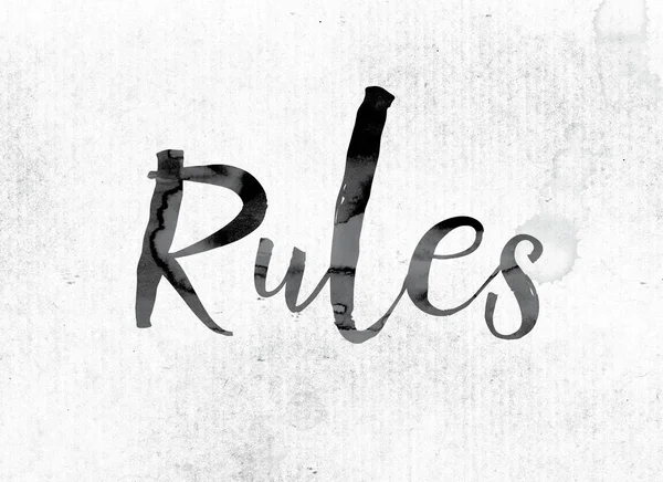 Rules Concept Painted in Ink — Stock Photo, Image