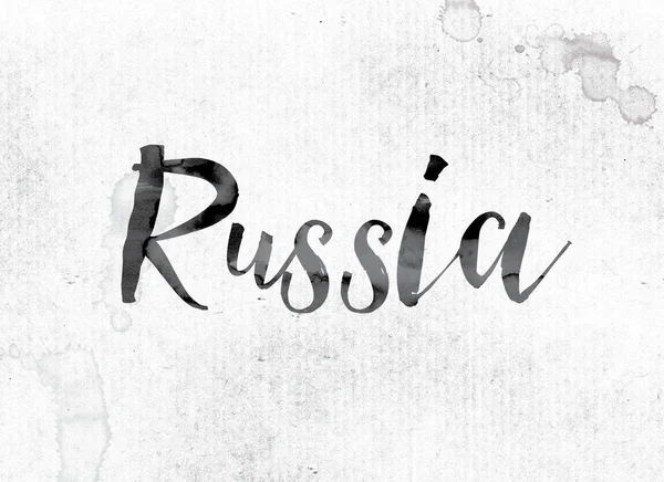 Russia Concetto dipinto in inchiostro — Foto Stock