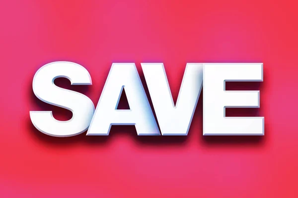 Save Concept Colorful Word Art — Stock Photo, Image