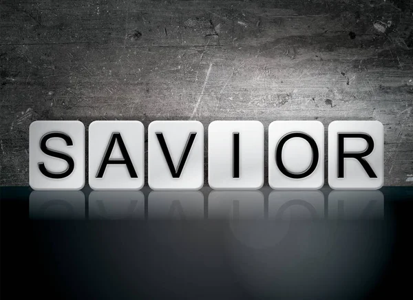 Savior Tiled Letters Concept and Theme — Stock Photo, Image