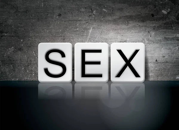 Sexo Azulejos Letras Concepto y Tema — Foto de Stock