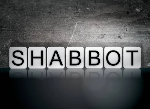 Shabbot gekachelte Buchstaben Konzept und Thema — Stockfoto