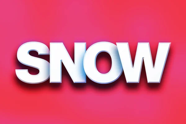 Sneeuw Concept kleurrijke WordArt — Stockfoto