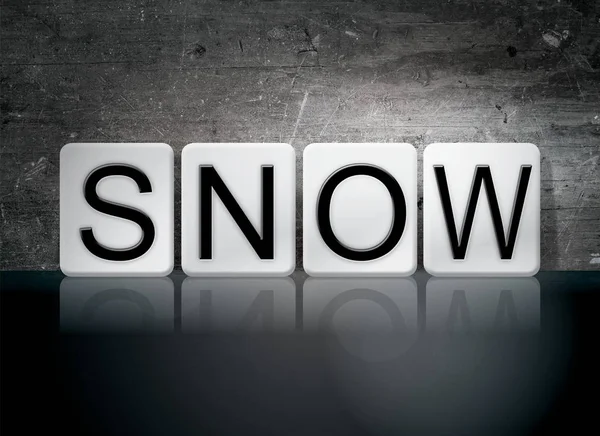 Snow Tiled Letters Concept and Theme — Stock Photo, Image