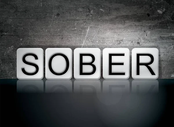 Sober betegelde Letters Concept en thema — Stockfoto