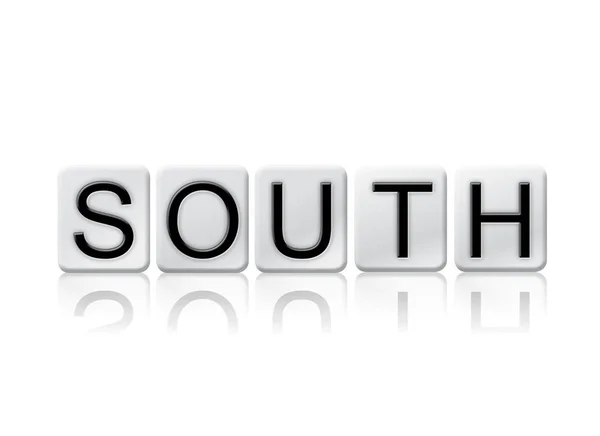 Déli elszigetelt csempézett betűk koncepció és a téma — Stock Fotó