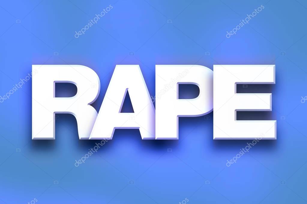 Rape Concept Colorful Word Art