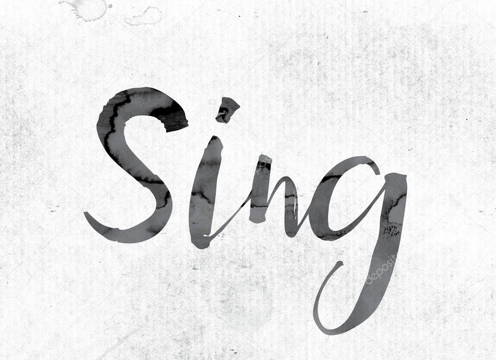 Sing Concept Painted in Ink