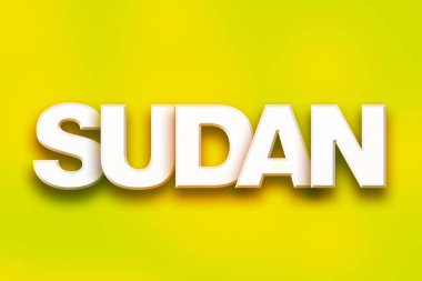 Sudan kavramı renkli Word Art