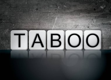Taboo Tiled Letters Concept and Theme clipart