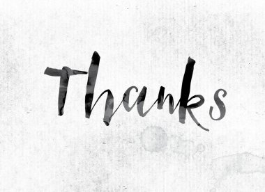 Teşekkürler kavramı mürekkeple boyalı