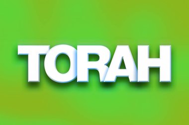 Tevrat kavramı renkli Word Art