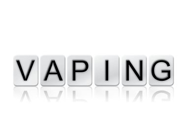 Vaping döşenmiş harfler izole kavramı ve Tema