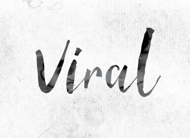 Viral kavramı mürekkeple boyalı