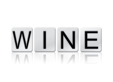 Şarap izole kiremitli harfler kavramı ve Tema