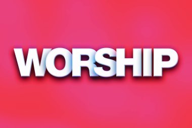 İbadet kavramı renkli Word Art