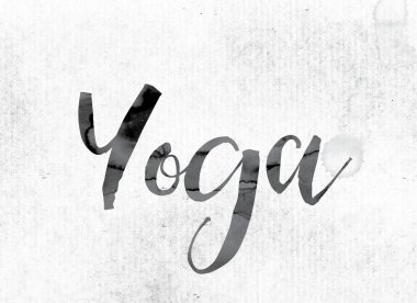 Mürekkeple boyalı yoga kavramı