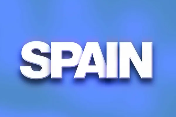 Spanien konzept bunte wortkunst — Stockfoto