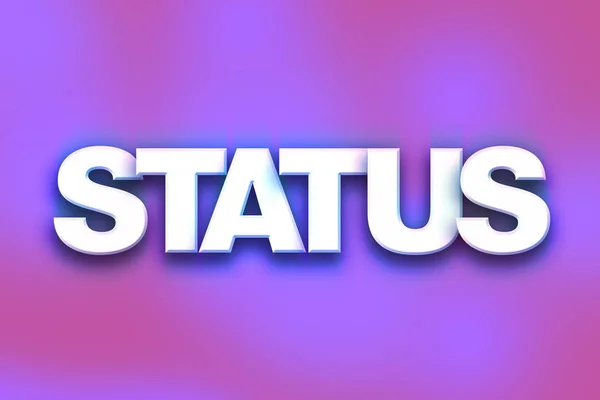 Conceito de Status Arte de Palavra Colorida — Fotografia de Stock