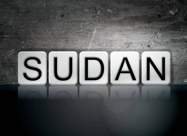 Sudão Tiled Letters Conceito e tema — Fotografia de Stock