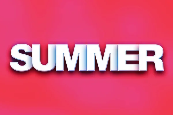 Sommer-Konzept bunte Wortkunst — Stockfoto