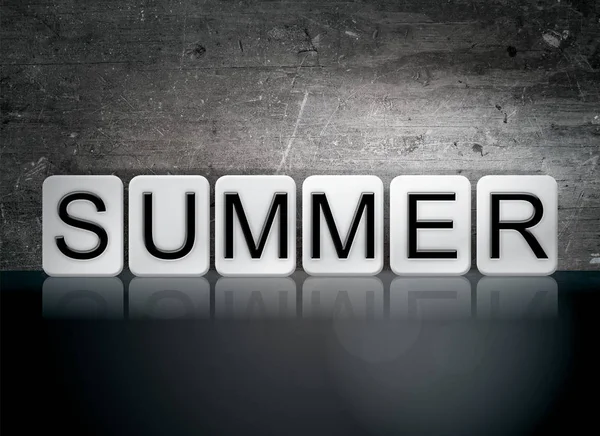 Sommer gekachelte Buchstaben Konzept und Thema — Stockfoto