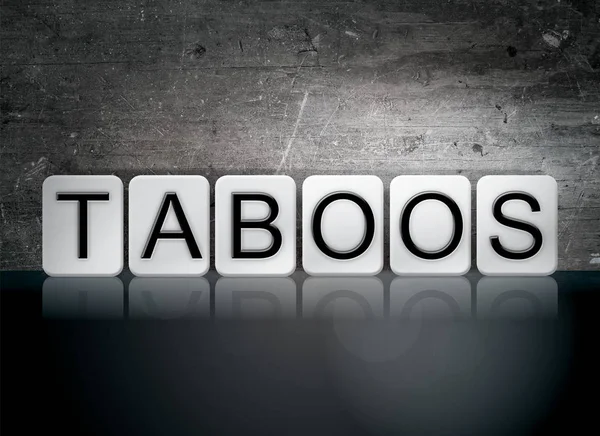 Taboes betegeld Letters Concept en thema — Stockfoto