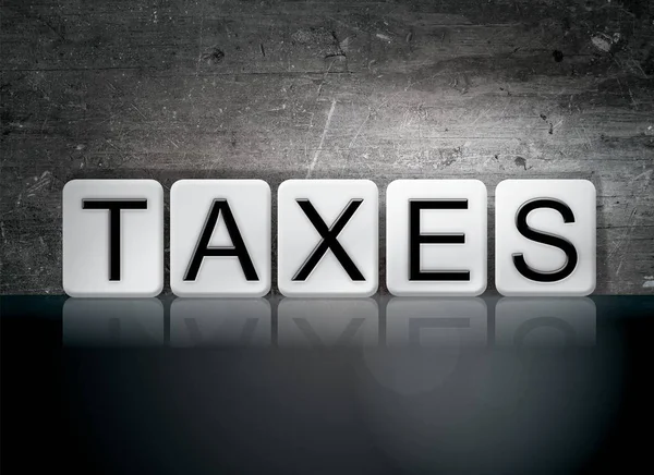 Impostos Tiled Letters Conceito e tema — Fotografia de Stock