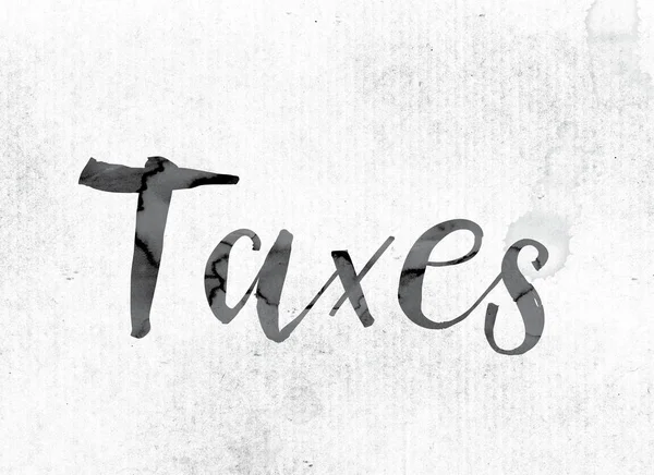Concept des taxes peint à l'encre — Photo
