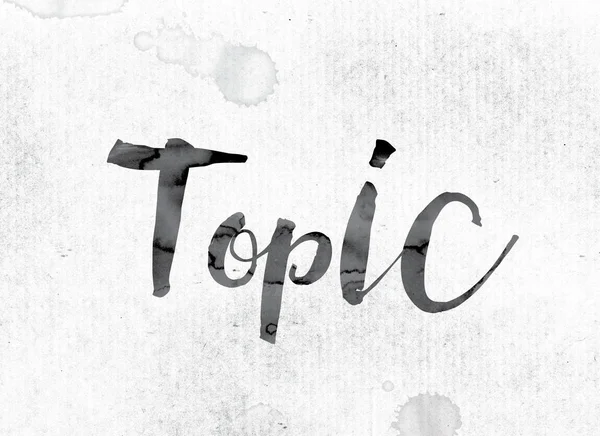 Topic Concept Painted in Ink — Stock Photo, Image