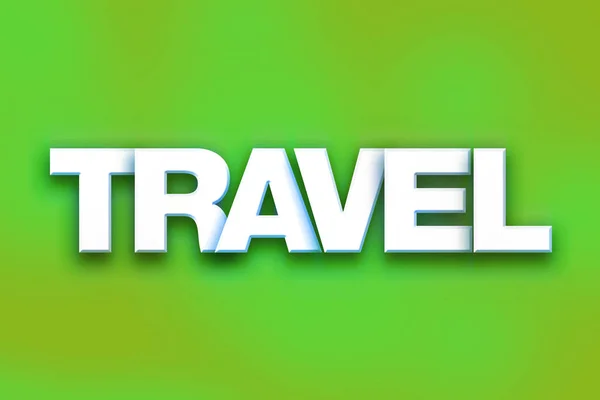 Utazási koncepció színes Word Art — Stock Fotó