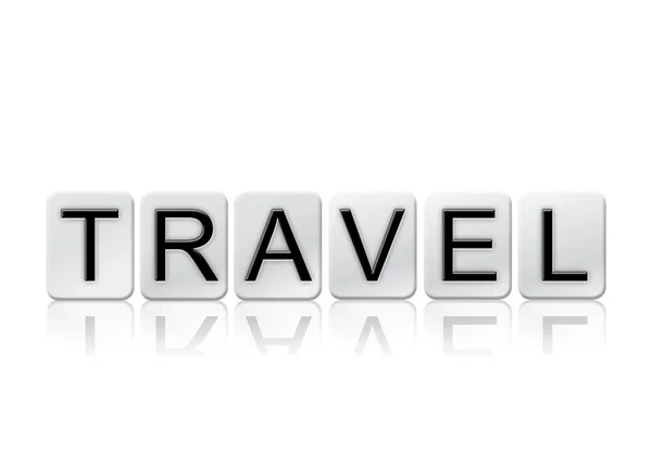 Travel Isolated Tiled Letters Concept and Theme — Stock Photo, Image