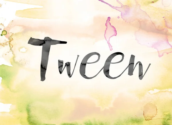 Tween aquarela colorida e tinta Word Art — Fotografia de Stock