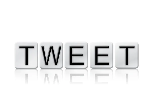 Tweet Isolado Tiled Letters Conceito e tema — Fotografia de Stock