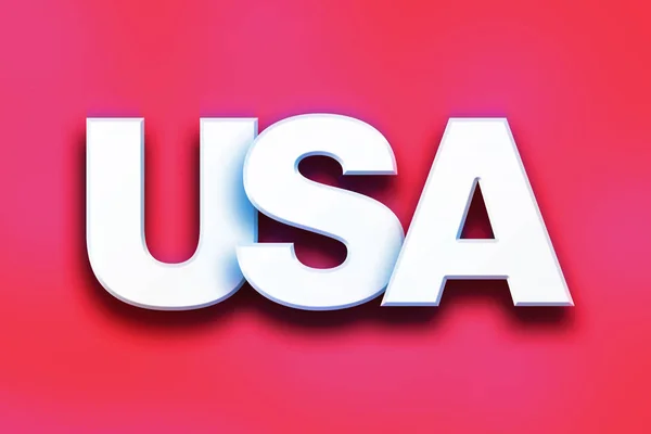USA Concept Colorful Word Art — Stock Photo, Image