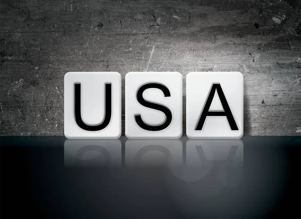 USA Tiled Letters Concept and Theme — Stock Photo, Image