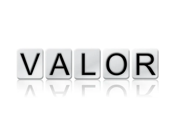 Valor isolato Concetto di lettere piastrellate e tema — Foto Stock