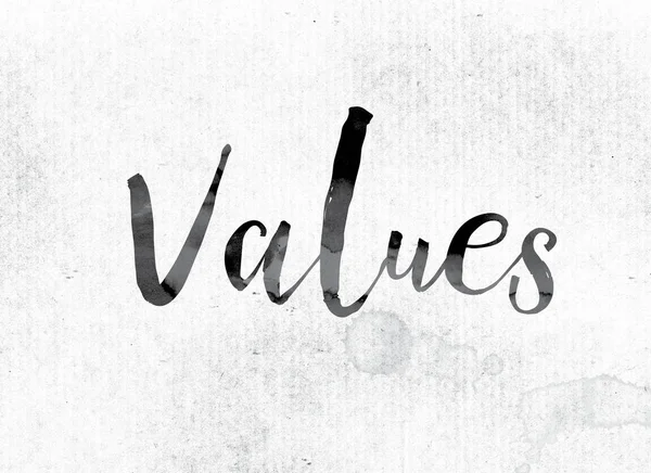 Values Concept Painted in Ink — Stock Photo, Image